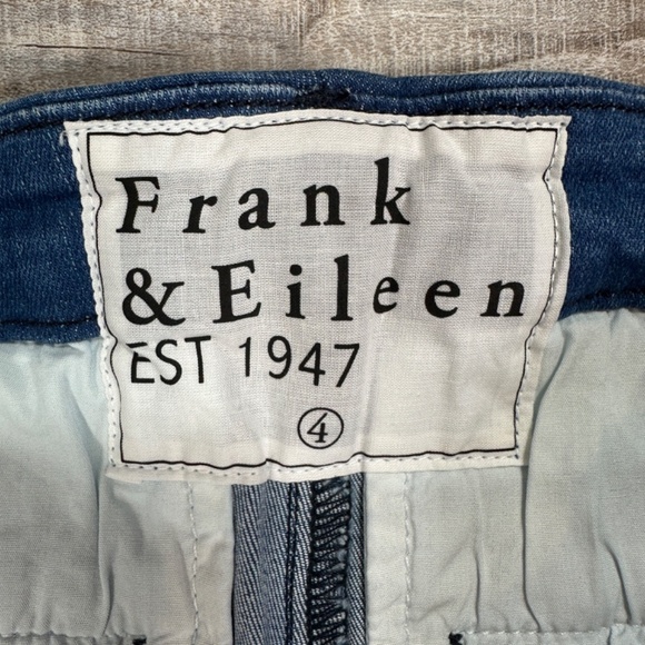 NWT FRANK & EILEEN Wicklow 1977 Wash Italian Performance Denim Women's Size 4 - Picture 10 of 11